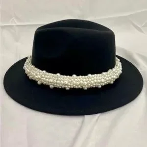 Juicy Couture | Accessories | Pearl Rimmed Wool Fedora Nwt  display picture 1